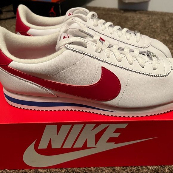 Nike Cortez “Forrest Gump” White and Red Sneakers - Picture 2 of 6